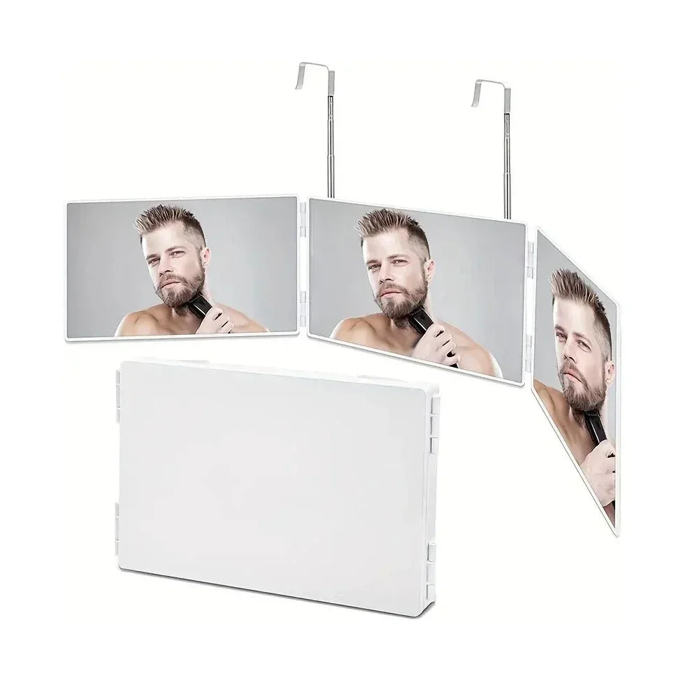 Retractable Adjustable Three-Fold Makeup Mirror Portable - Smarsty