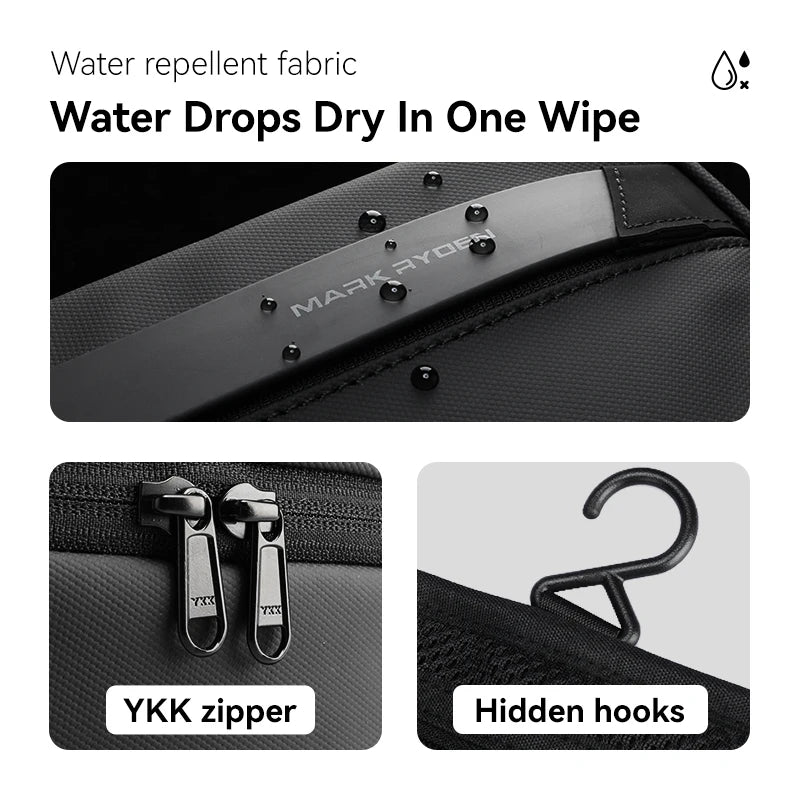 Mens Travel Toiletry Bag Waterproof With Dry Wet Separation - Smarsty