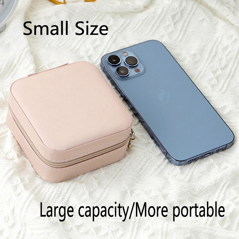 Ladies Travel Leather Jewelry Box with Stylish Storage Solution - Smarsty