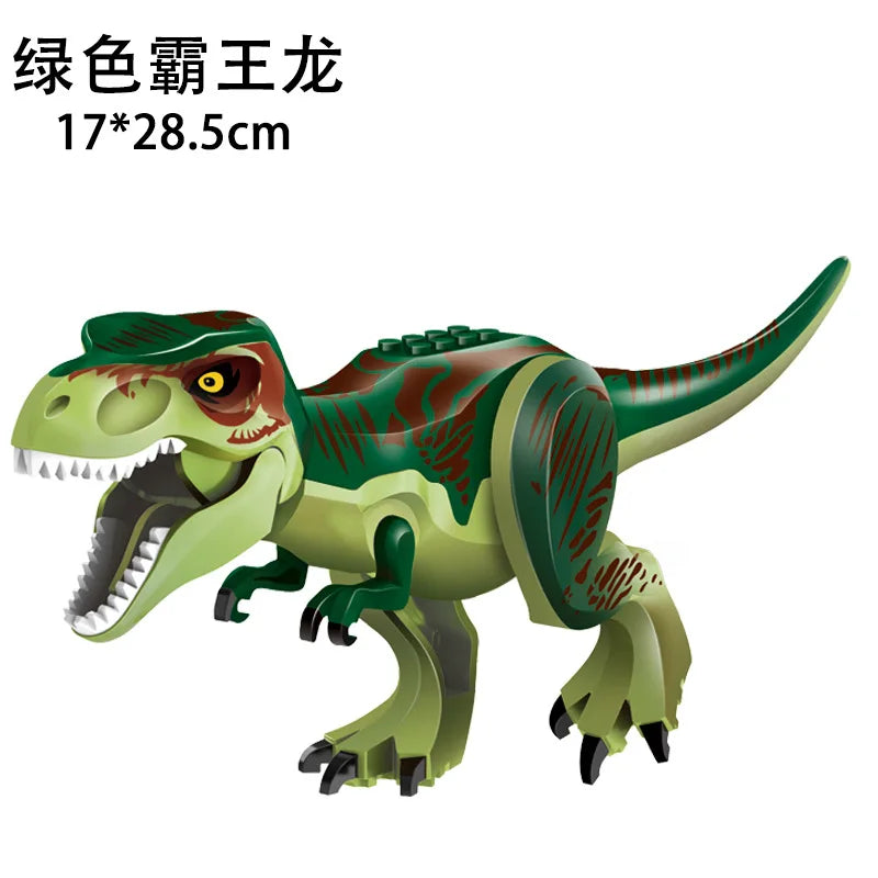 Jurassic World 3 Brutal Raptor Building Blocks Dinosaur Bricks Tyrannosaurus Indominus I-Rex Assemble Toy For Children by Smarsty