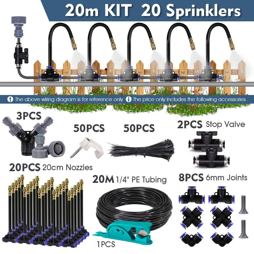 360 Degree Adjustable Misting Cooling System for Gardens - Smarsty