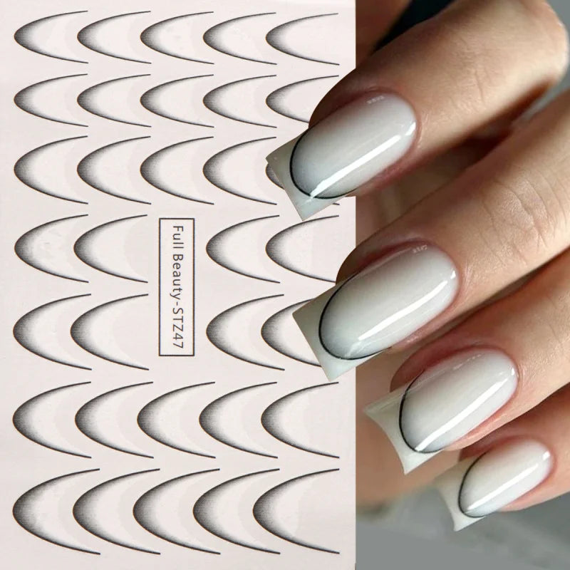 Gradient French Nail Art Stickers for Stunning Ombre Manicures - Smarsty