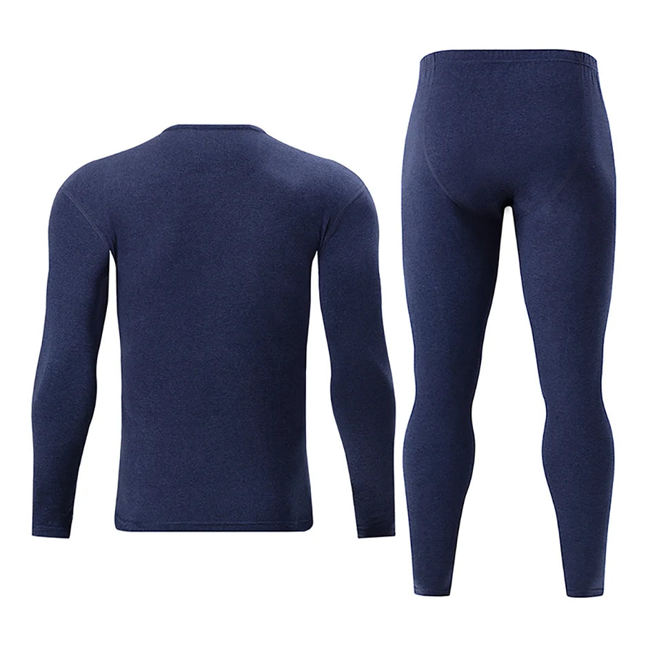 2/4 Pcs Men's Solid Color Simple Autumn And Winter Thermal Underwear Comfortable And Casual Bottoming Underwear Teenagers Pajama - Smarsty