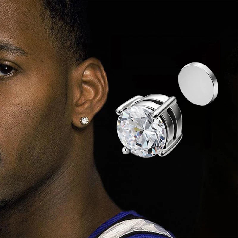 Fashion Crystal Magnetic Clip Earrings for Men and Women - Smarsty