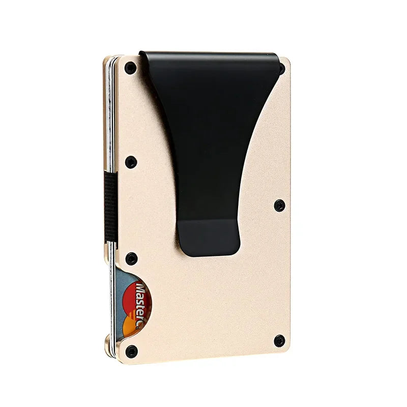 Carbon Fiber Metal Minimalist Slim Credit Card Holder Wallet Carteira for Men Cartera Tarjetero Hombre RFID Bank Cardholder Case