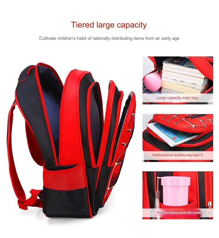 Durable 3D Spider Kids Backpack for Everyday Travel - Smarsty