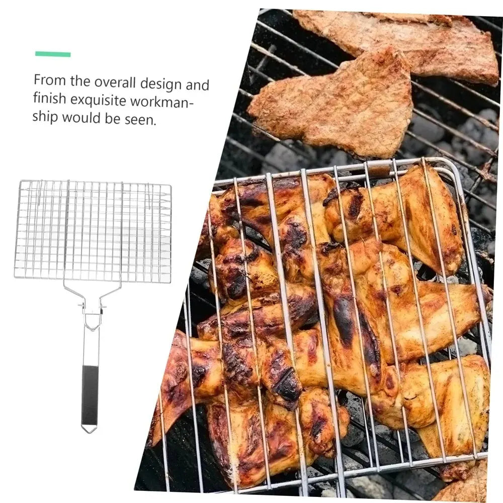 Stainless Steel Non Stick BBQ Grilling Basket for Easy Cooking - Smarsty