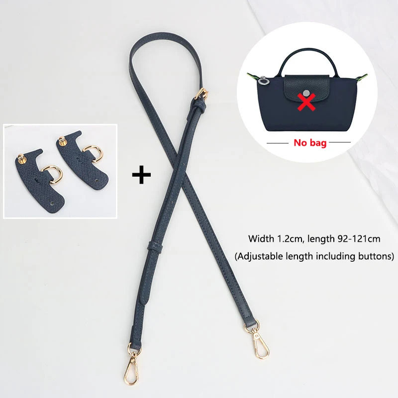 1 Set Bag Strap For Longchamp Mini Punch-free Genuine Leather Shoulder Strap Set Transformation Crossbody Strap Bag Accessories