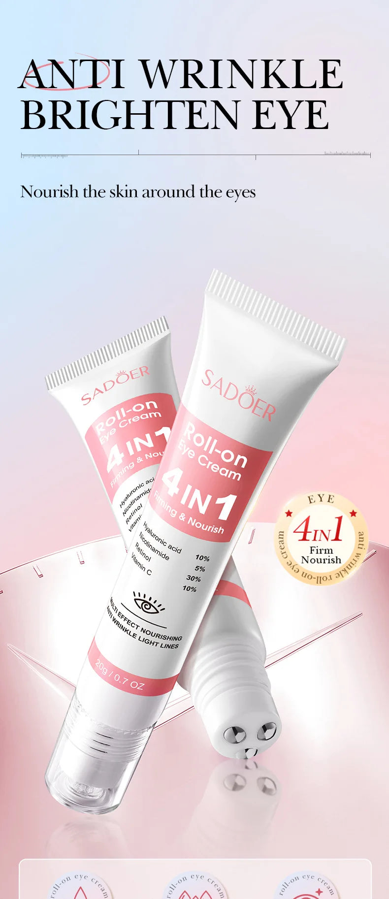 Instant Eye Bag Removal Cream for Dark Circles - Smarsty