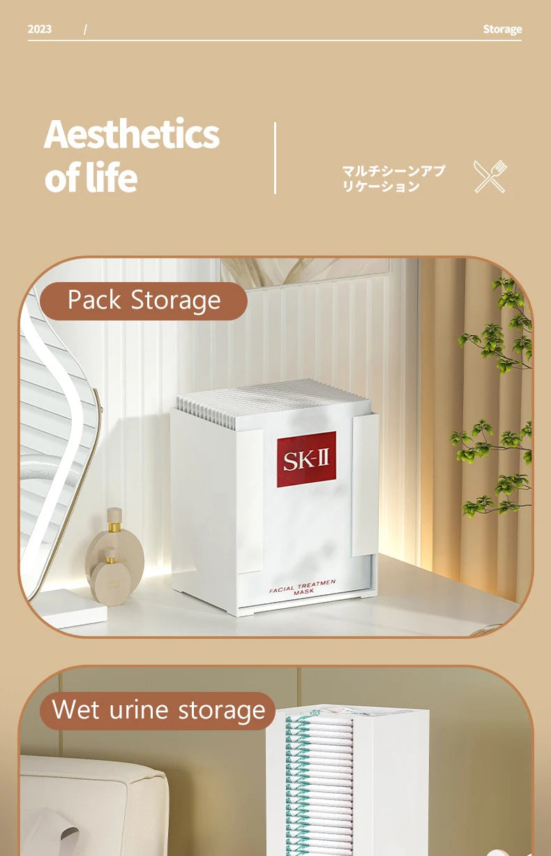 Korea Ramen Storage Box Kitchen Instant Noodle Cup Tissue Storage Bins Facial Mask Storage Box Multi-function Tabletop Organizer by Smarsty