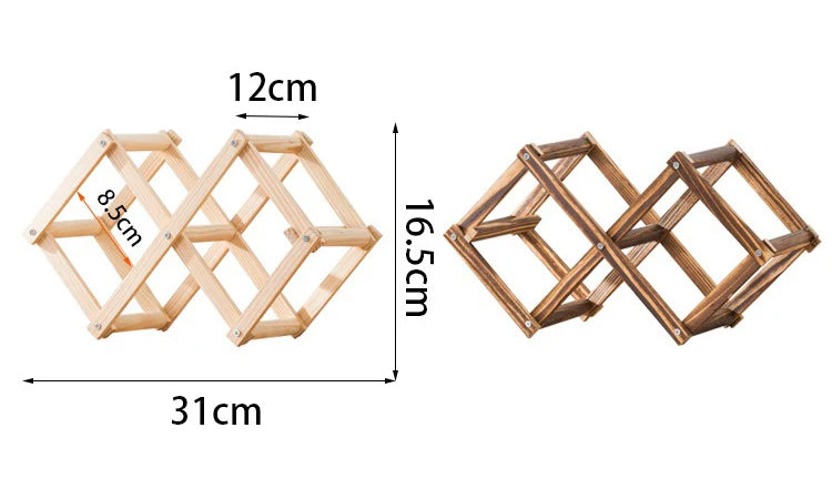 3/10 Bottles Wooden Wine Rack Wine Holders Kitchen Assembled Display Stand Organizer Storage Bar Wine Cabinet Wine Bottle Rack by Smarsty