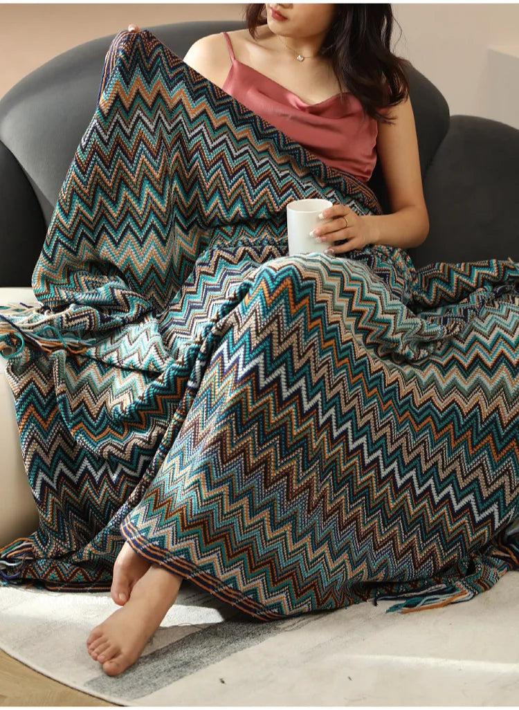 Boho Aztec Throw Blanket for Stylish Home Decor - Smarsty
