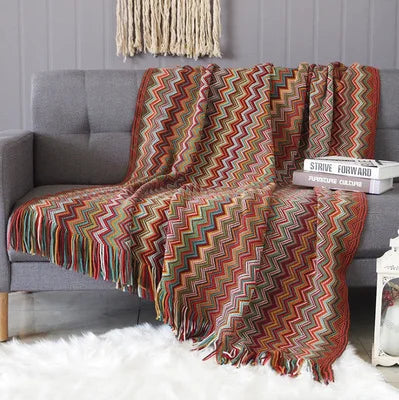 Boho Aztec Throw Blanket for Stylish Home Decor - Smarsty