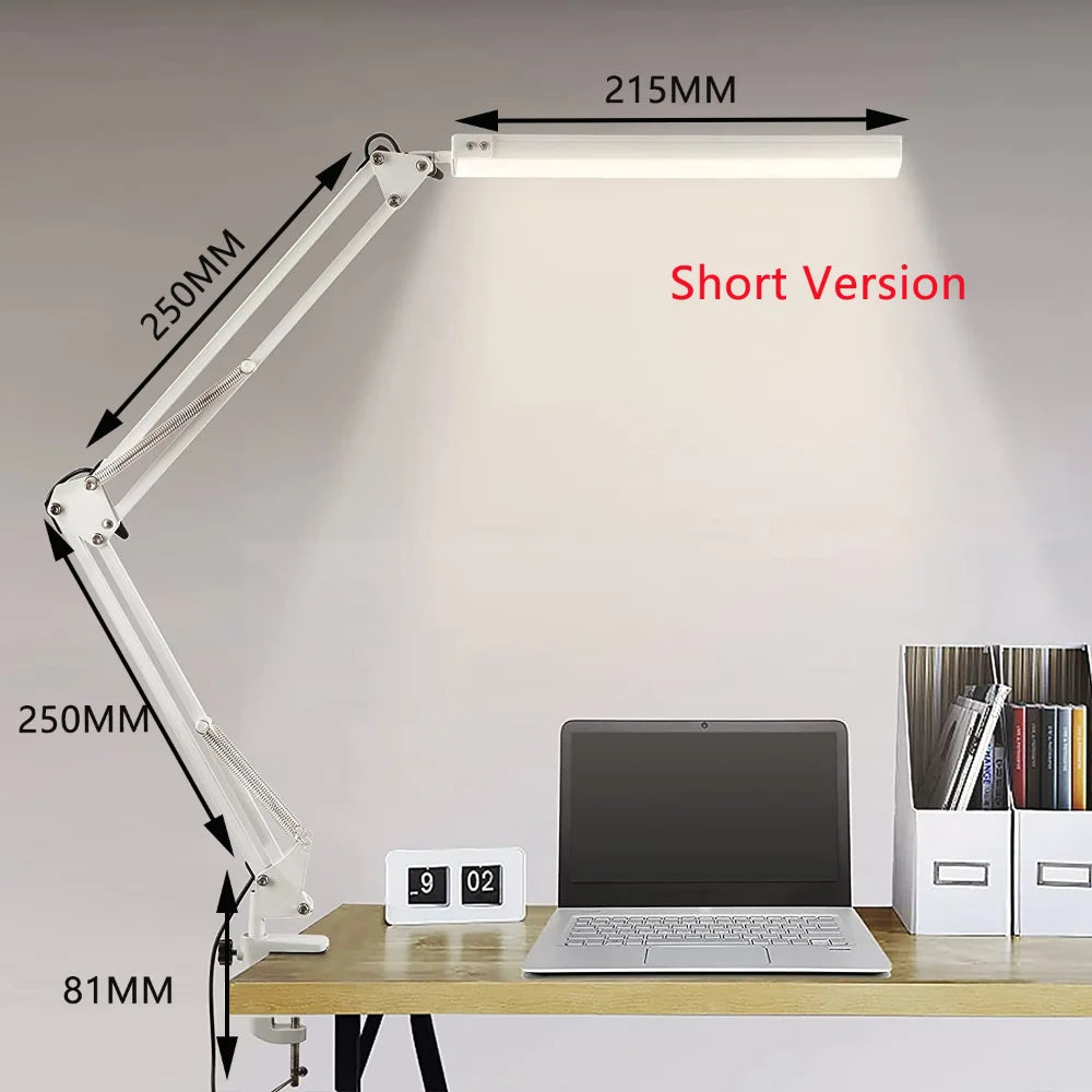 LED Desk Lamp with Clamp and Dimmable Light - Smarsty