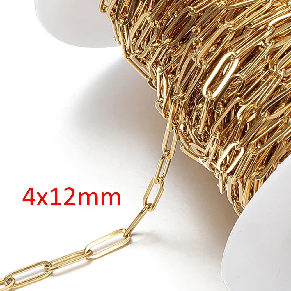 No Fade 2 Meter Stainless Steel Chain For Jewelry Making - Smarsty