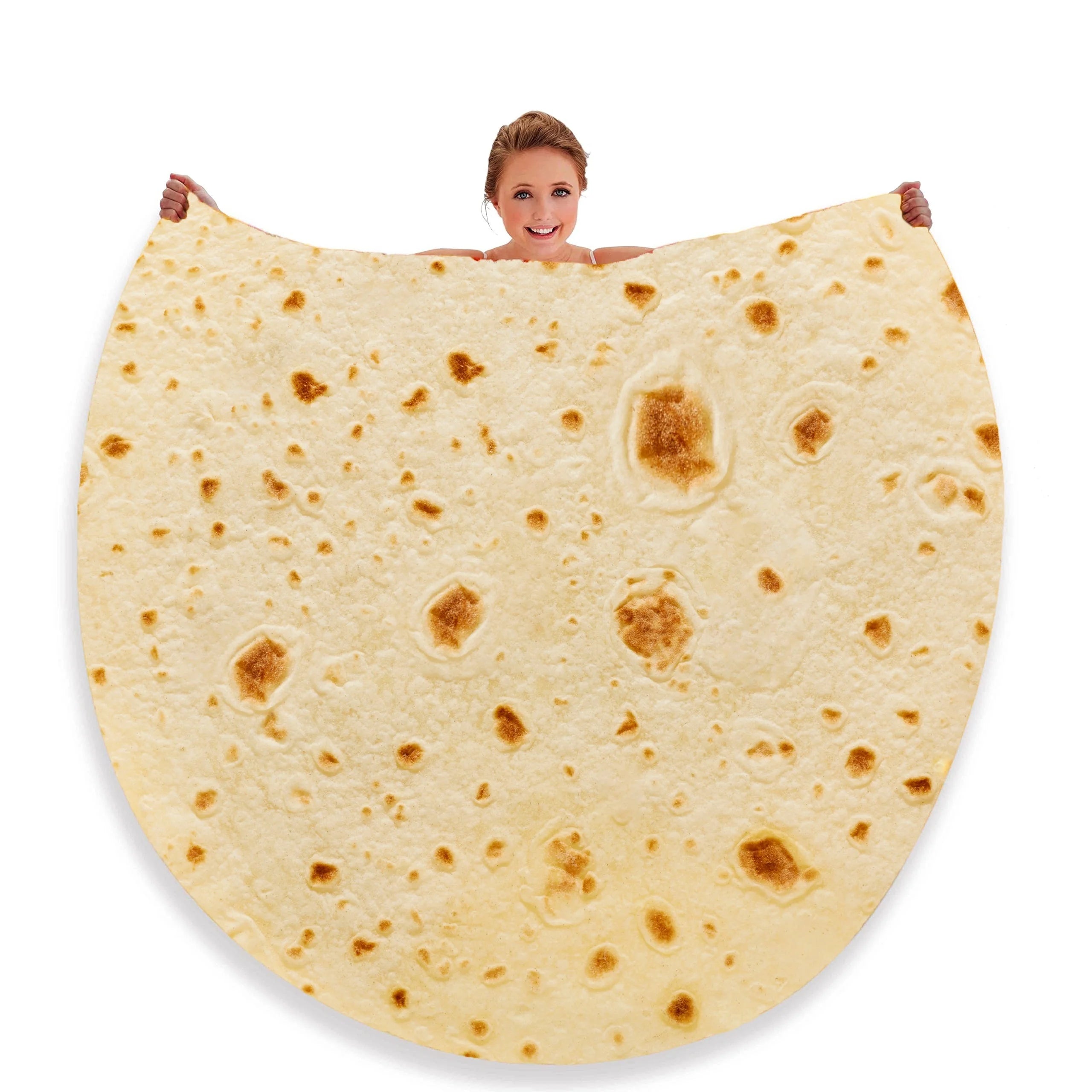 Funny Round Burrito Throw Blanket for Adults - Smarsty