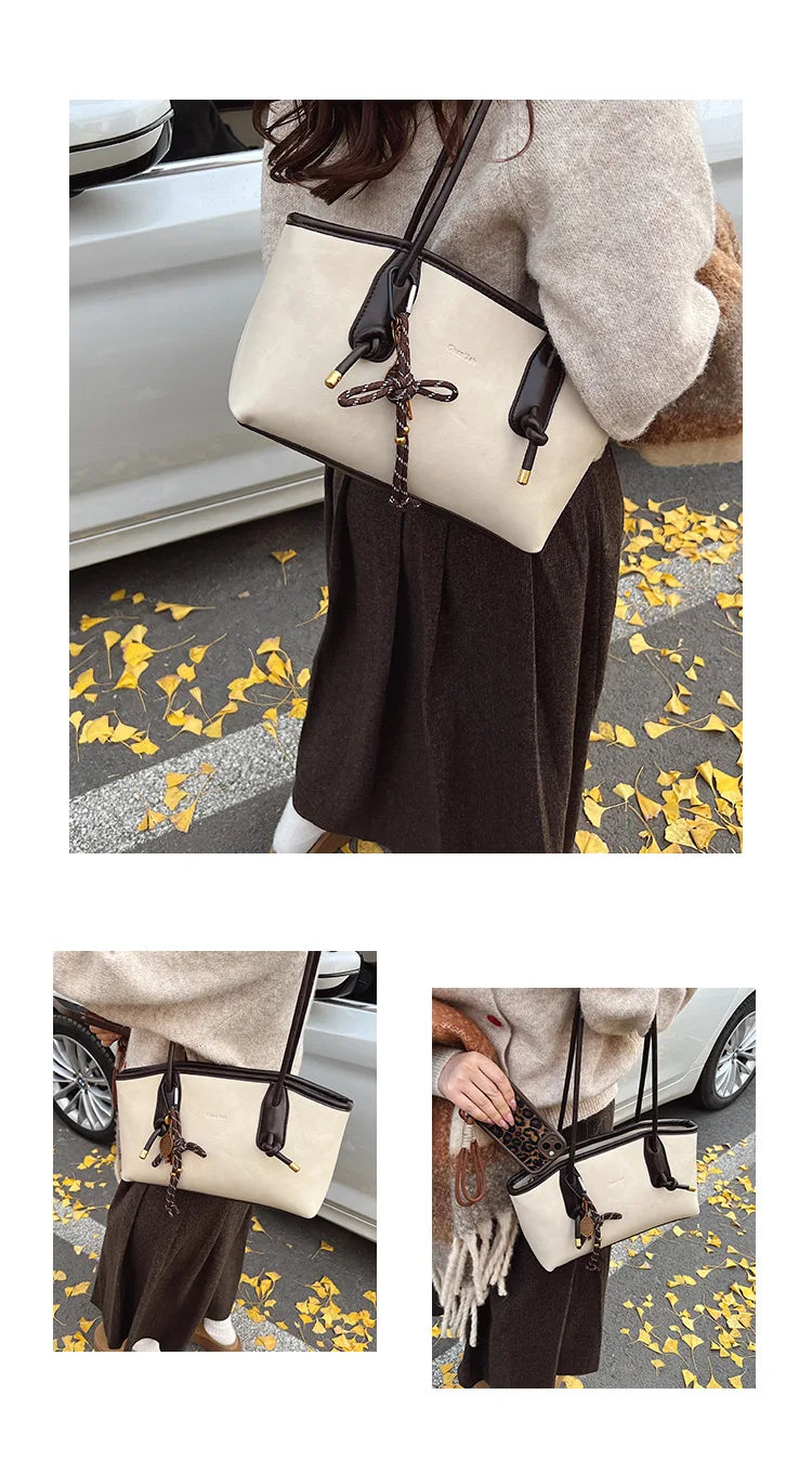 PU Leather Shoulder Bag For Women Versatile Crossbody Tote - Smarsty