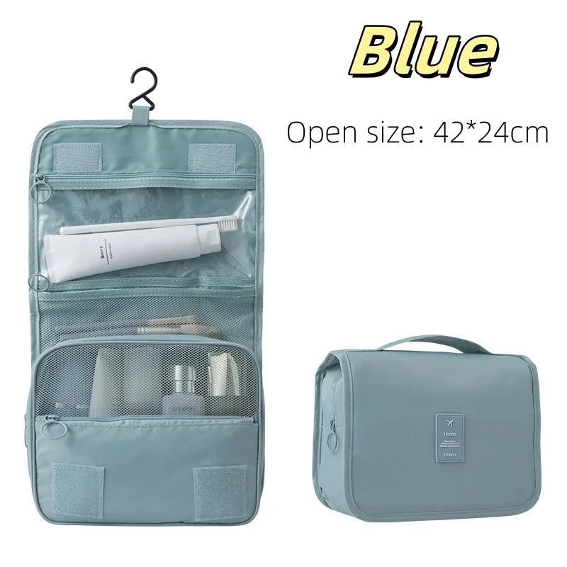 High Quality Travel Makeup Bag Waterproof Toiletries Organizer Women Neceser Bathroom Hook Wash Pouch Hook Makeup Storage Bag - Smarsty