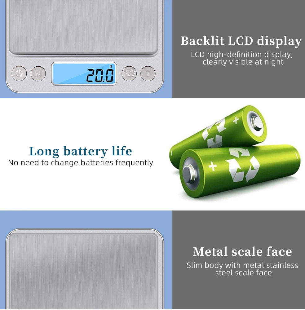 Mini Digital Kitchen Scale with LED Display and Precision Accuracy - Smarsty
