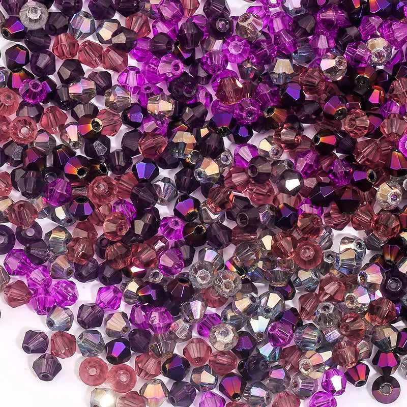 100Pcs 4MM Glass Bicone Beads for Jewelry Making - Smarsty