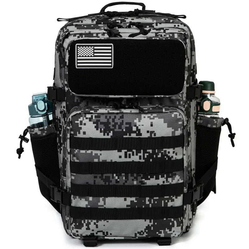 45L Tactical Backpack survival Bag Hunting MOLLE Backpack GYM For Men EDC Outdoor Hiking Rucksack Witch Bottle Holder - Smarsty