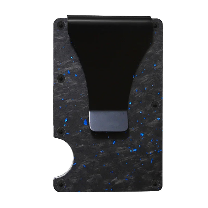 Carbon Fiber Metal Minimalist Slim Credit Card Holder Wallet Carteira for Men Cartera Tarjetero Hombre RFID Bank Cardholder Case