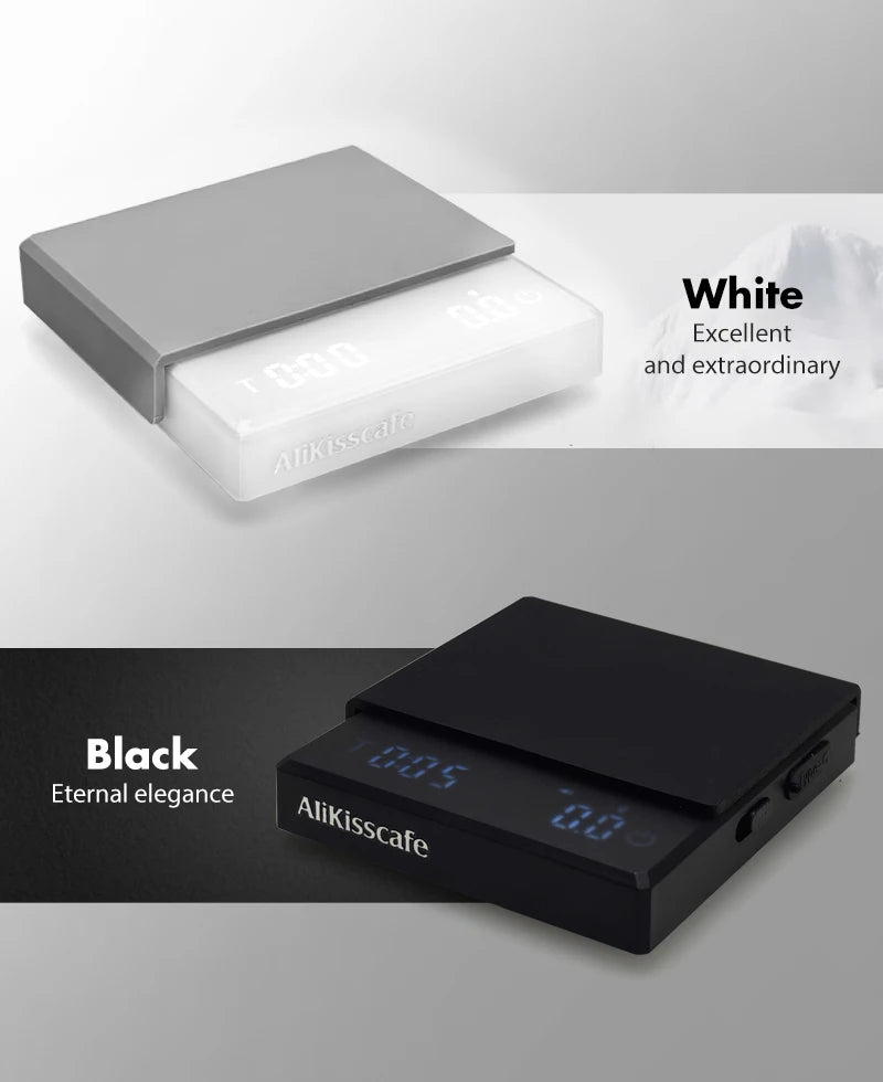 AliKisscafe Coffee Scale Digital Weight Electronic Kitchen Measuring Scales 0.1g High Precision Espresso Accessory Barista Tool by Smarsty