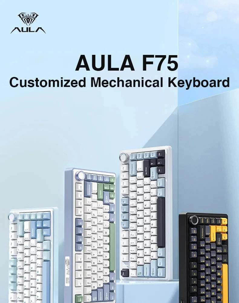 Gaming Mechanical Keyboard 75 Percent RGB Gasket Structure