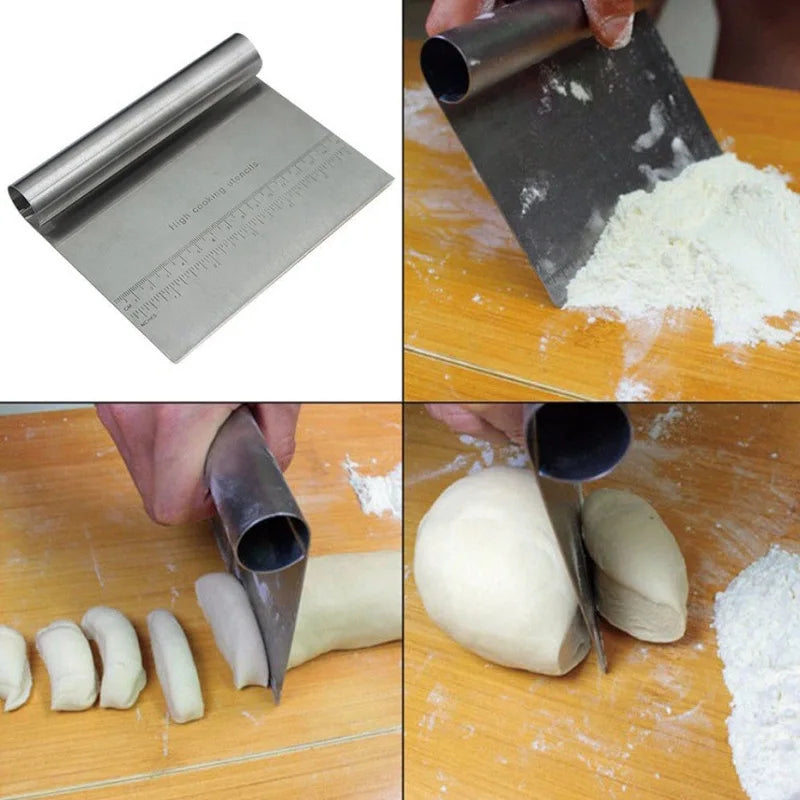 Stainless Steel Dough Scraper with Measuring Scale - Smarsty