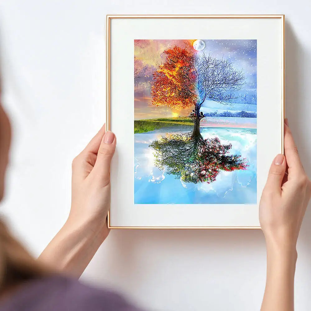 Handmade Diamond Painting Tree Landscape Home Decor - Smarsty