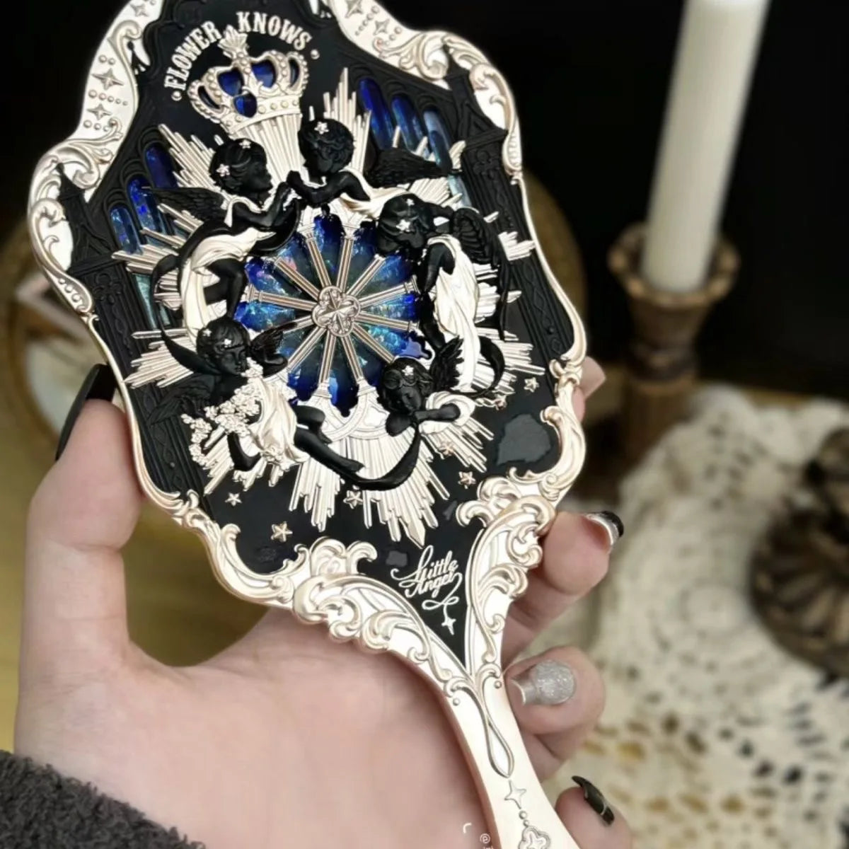 Flower Knows Angel Series Handheld Mirror Stylish and Portable - Smarsty