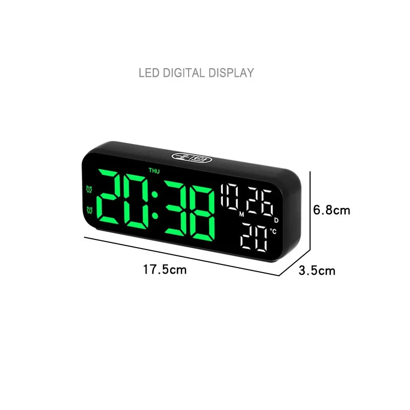 Voice Control Digital Alarm Clock with Temperature Display - Smarsty