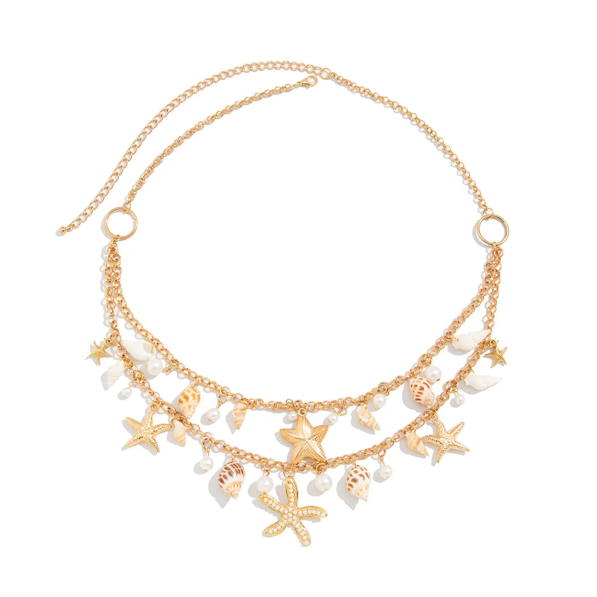 Charming Double Layer Sea Starfish Belly Chain Jewelry - Smarsty