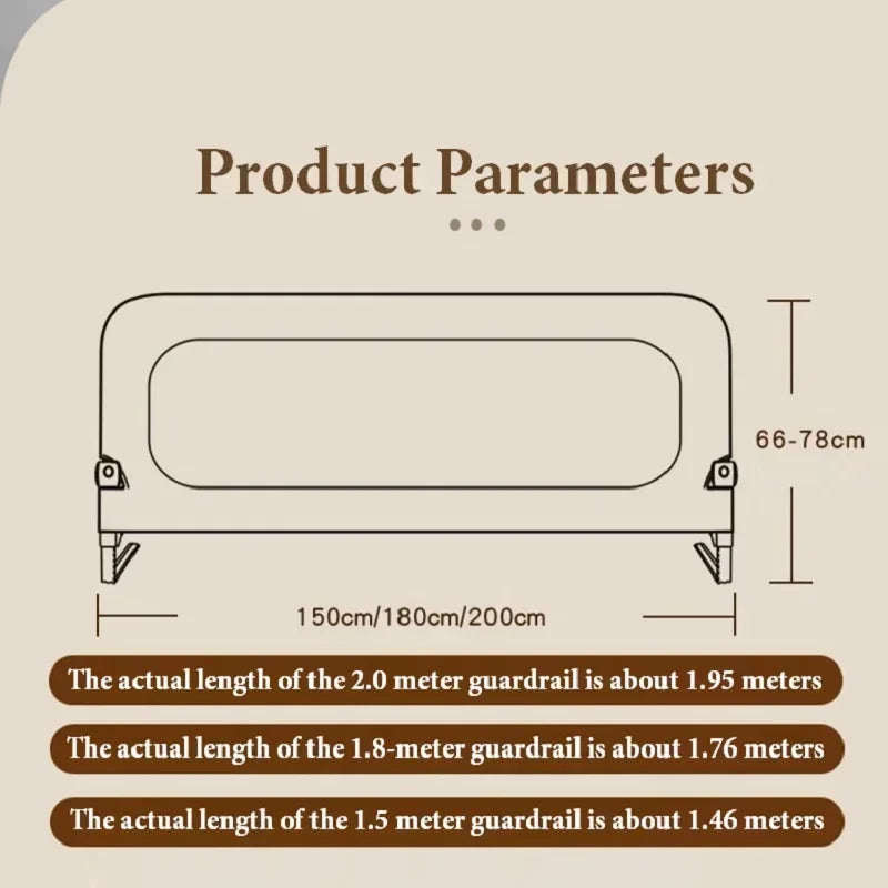 Adjustable Baby Bed Rail Safety Guard For Crib And Bed - Smarsty