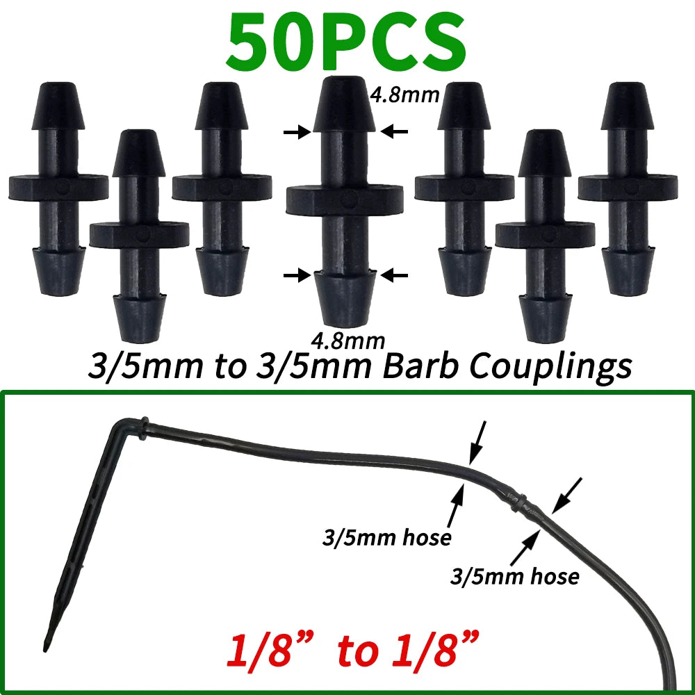 Oasis 50PCS Plastic Barbed Tee Connectors for Drip Irrigation - Smarsty