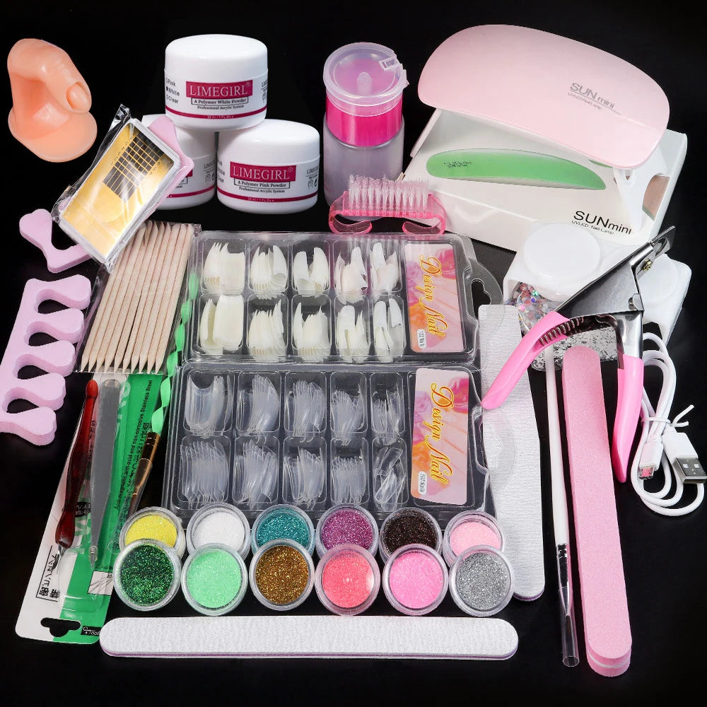 Acrylic Powder and Liquid Monomer Nail Art Kit - Smarsty