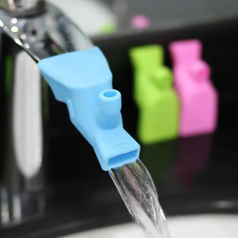 New High Elastic Silicone Water Tap Extension Sink Children Washing Device Bathroom Kitchen Sink Faucet Guide Faucet Extenders by Smarsty