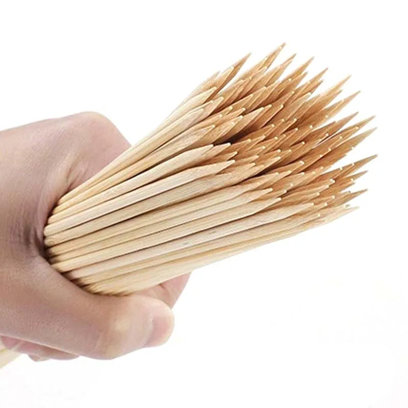 Disposable Wooden BBQ Skewers for Easy Outdoor Grilling - Smarsty