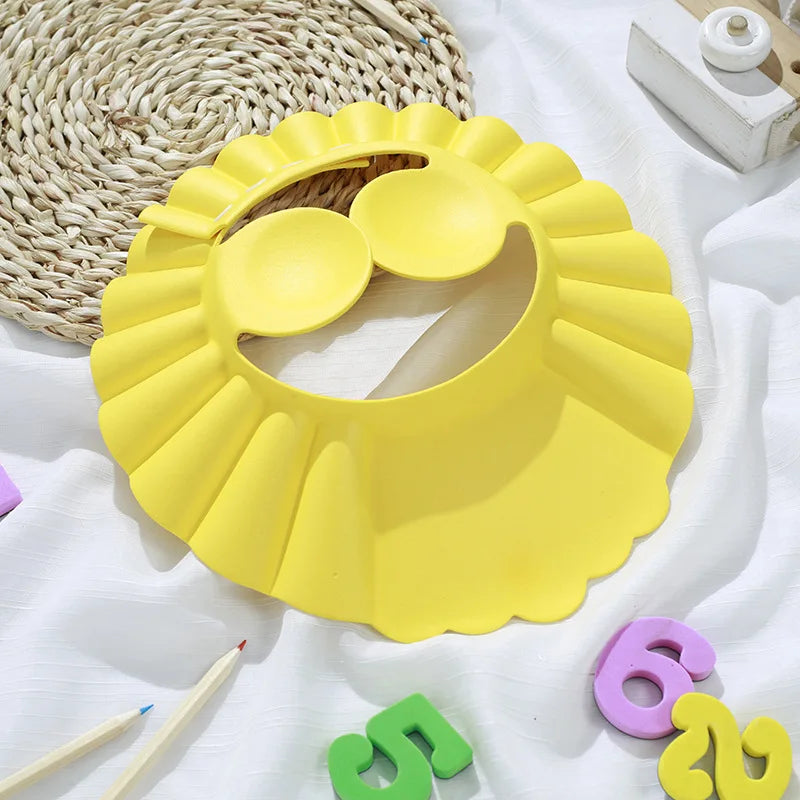 Baby Shower Soft Cap Adjustable Hair Wash Hat for Kids Ear Protection Safe Children Shampoo Bathing Shower Protect Head Cover - Smarsty