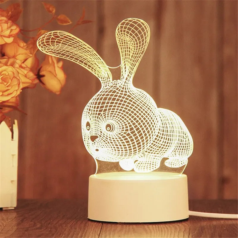 Creative LED Acrylic Night Light for Bedroom Decor - Smarsty