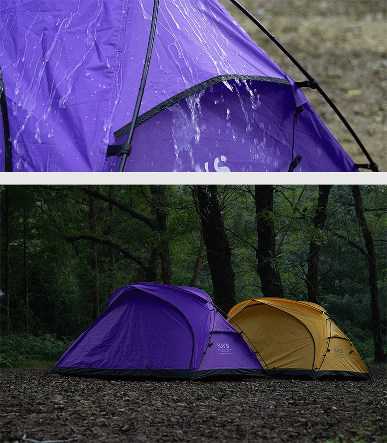 WELLHIKE Outdoor Portable Tent Single and Double Field Park Camping Equipment Rain and Sun Thickened Three Sseason Tent by Smarsty