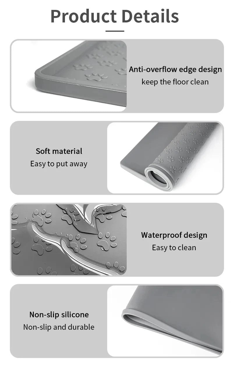 Waterproof Pet Placemat for Easy Feeding Cleanup - Smarsty