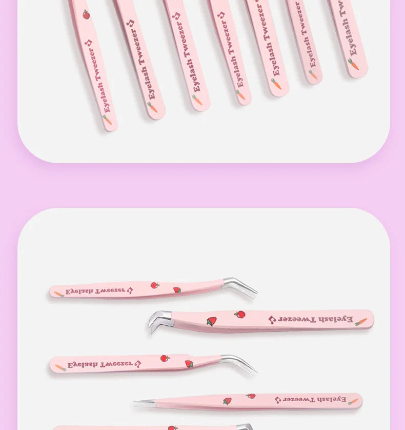 Stainless Steel Eyelash Tweezers for Easy 3D Lash Application - Smarsty