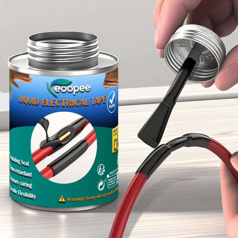 Liquid Waterproof Electrical Tape Epoxy Resin Black Glue Quick Drying Sealant For Wires And Cables Home Use Fix Line Glue - Smarsty