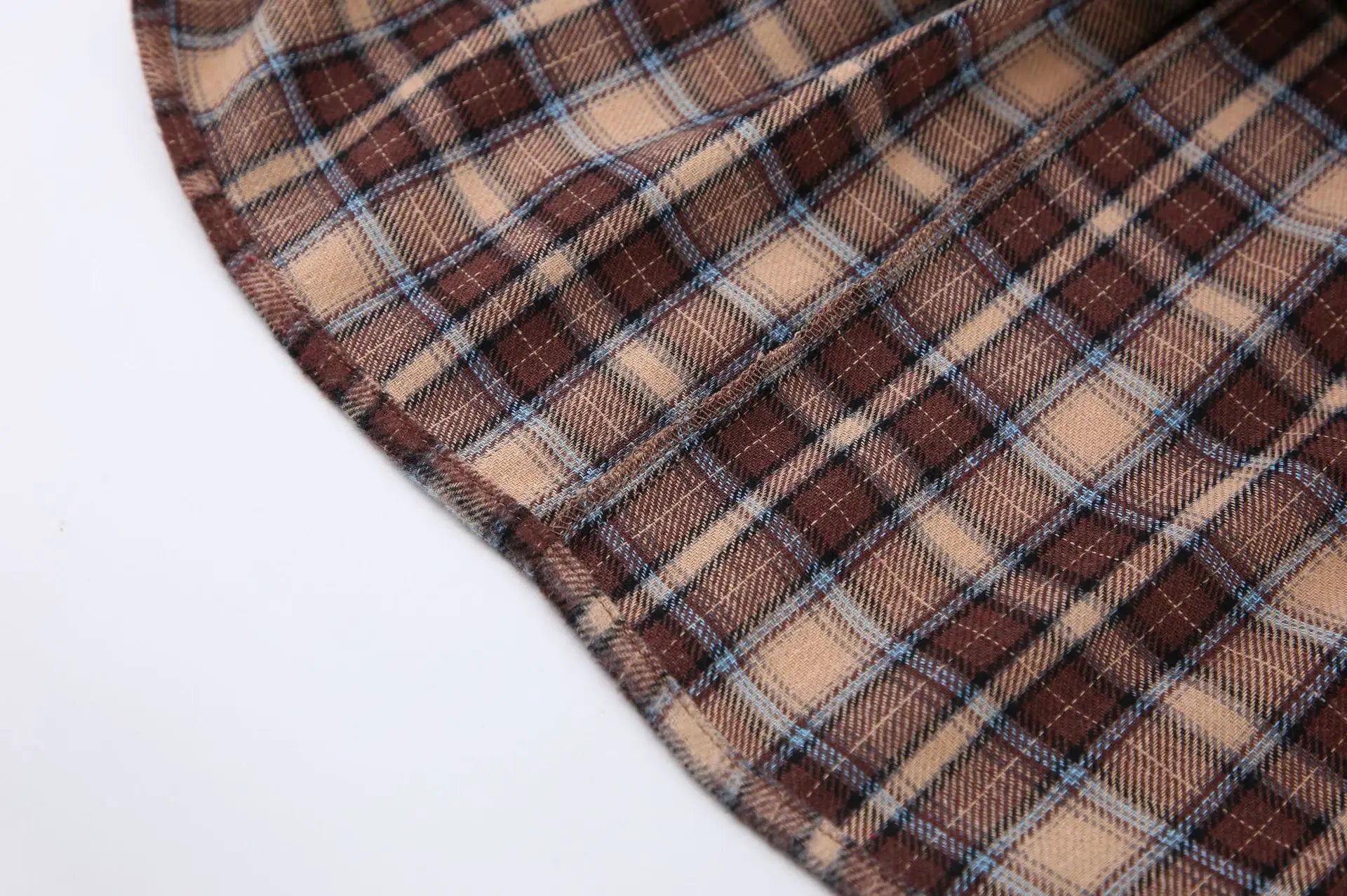 Spring Autumn Vintage Plaid Checkered Shirt Women's Long Sleeve Blouse Loose Single Breasted Casual Shirt - Smarsty