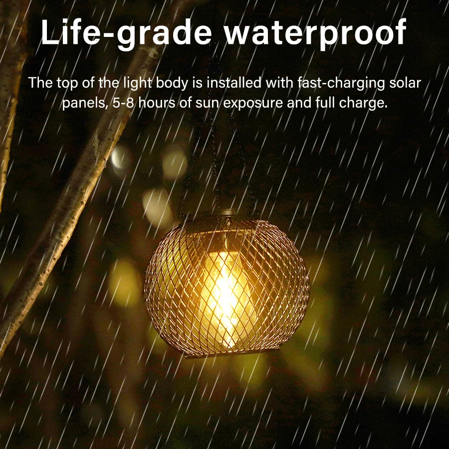 Outdoor Solar Iron Lanterns for Garden Decor - Smarsty