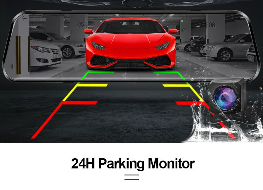 Dual 1080P Car DVR Touch Screen Rearview Night Vision - Smarsty