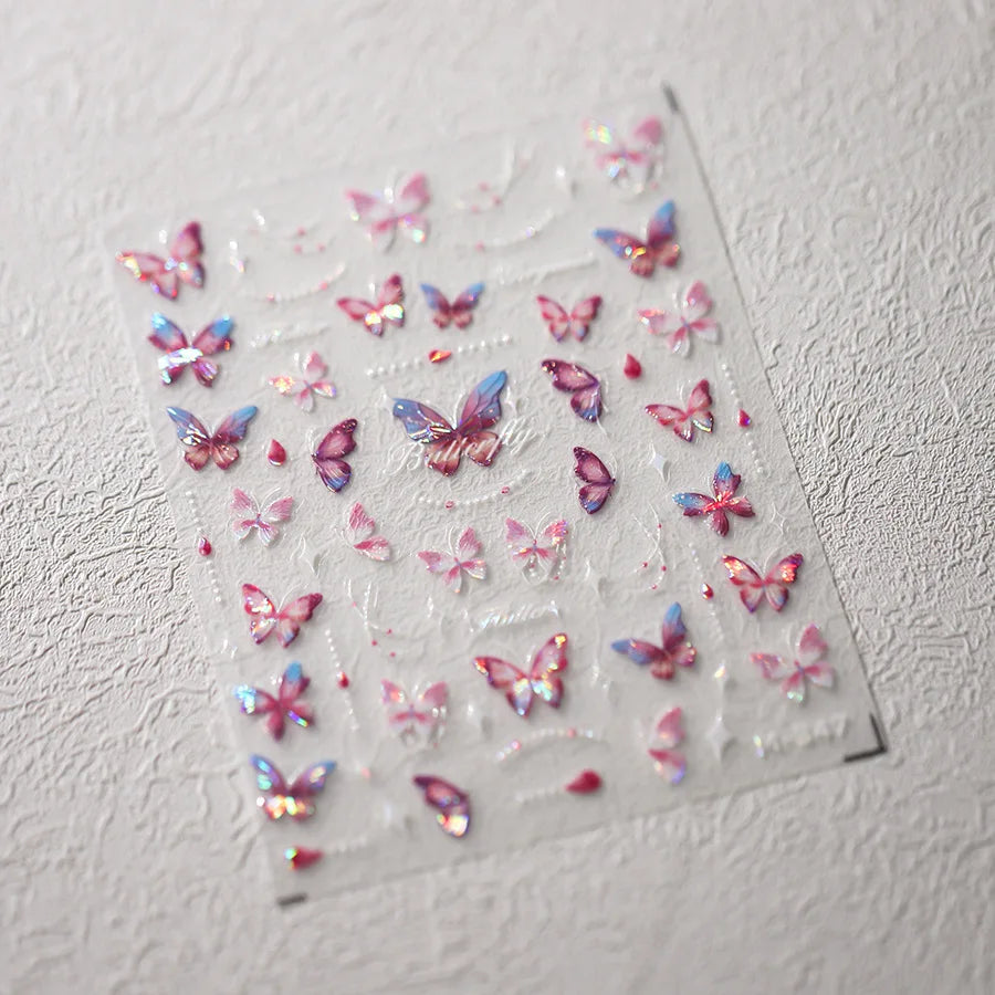 Kawaii Butterfly Nail Stickers for Stunning Manicure Decor - Smarsty