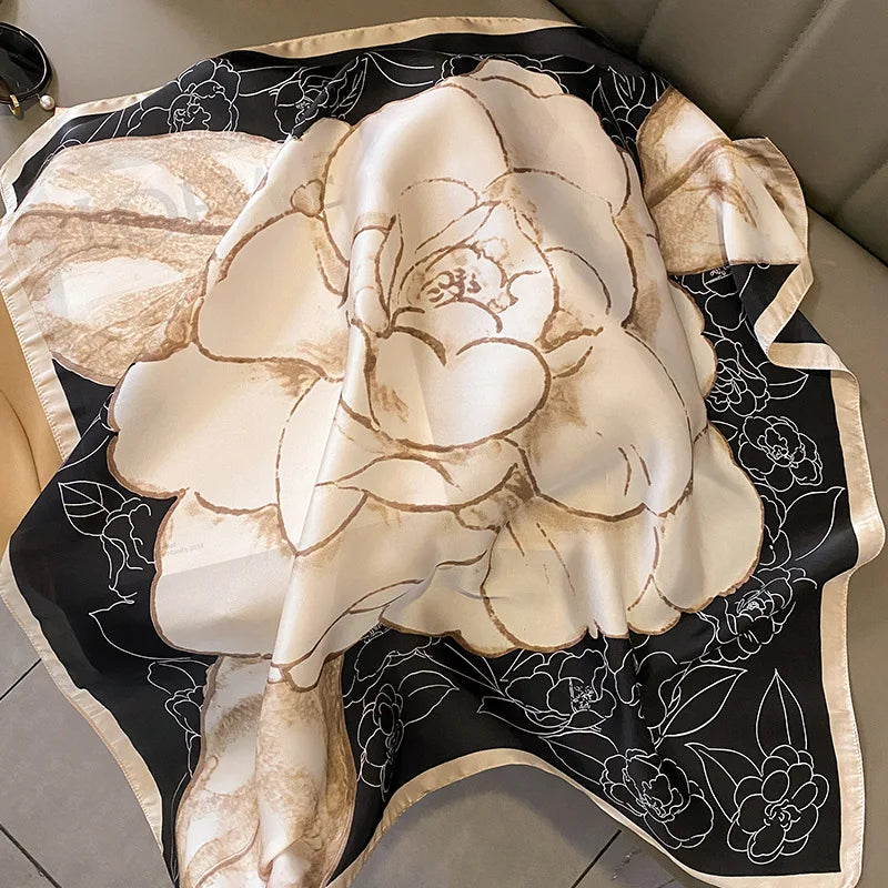 Luxury Silk Satin Scarf for Women with Sun Protection - Smarsty