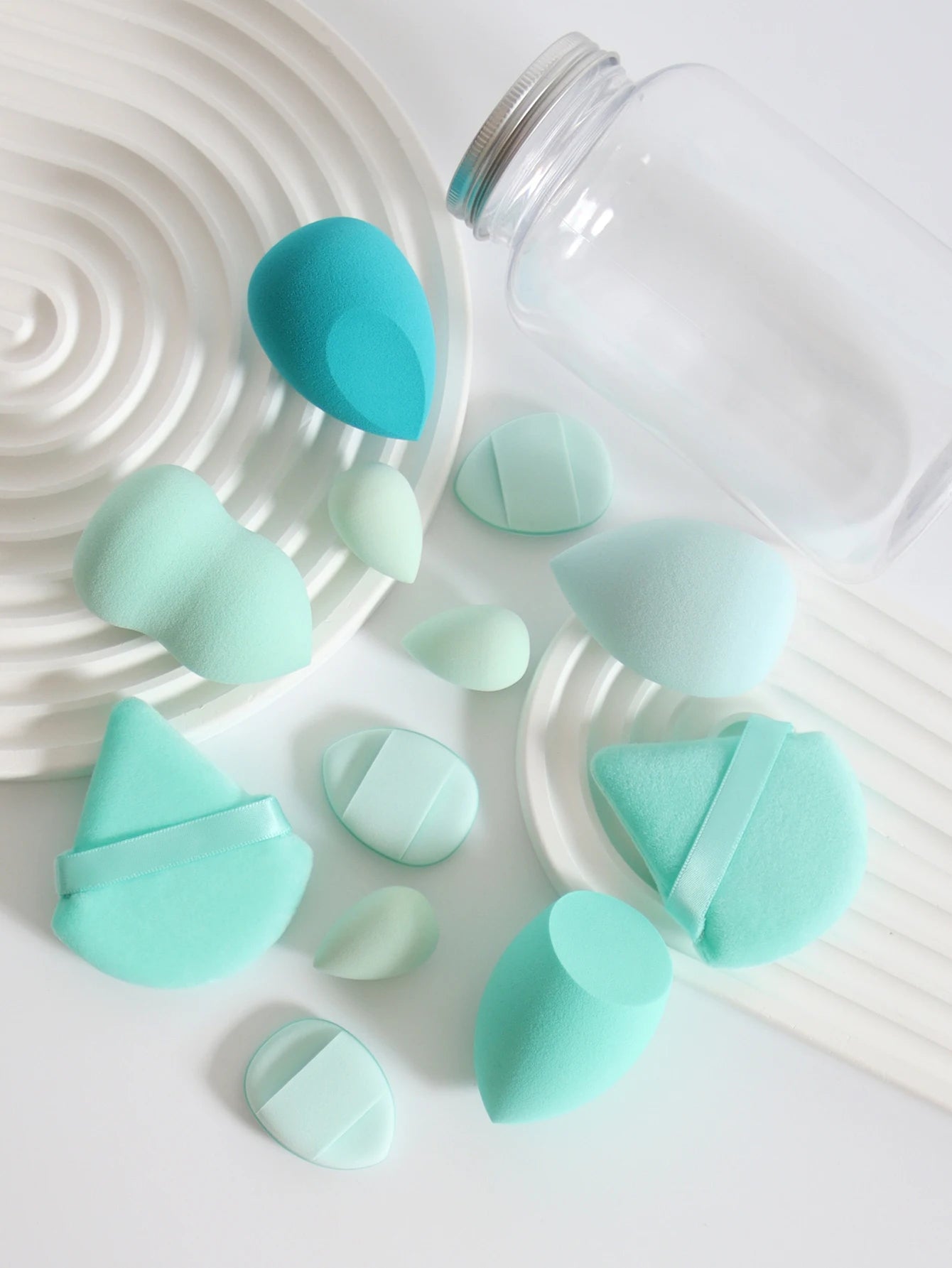 12Pcs Latex-Free Makeup Sponge Set for Flawless Application - Smarsty